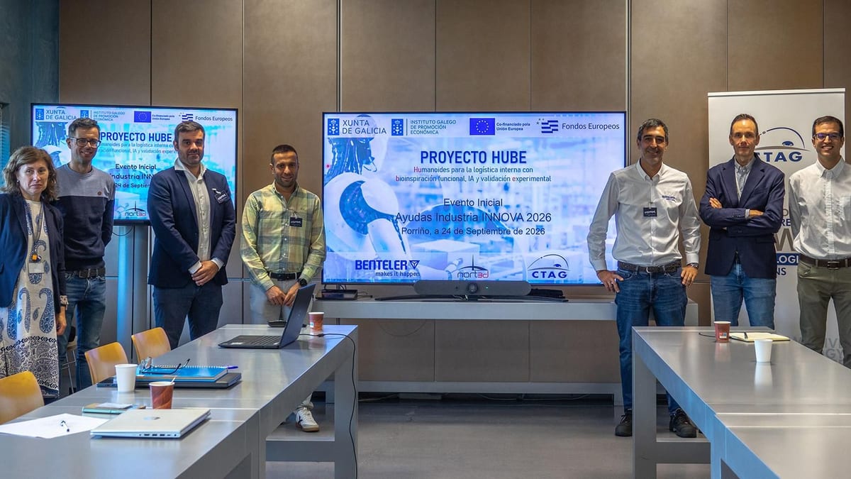 Fotografía que ilustra la noticia: CTAG y Benteler Vigo impulsan robots humanoides y logística inteligente