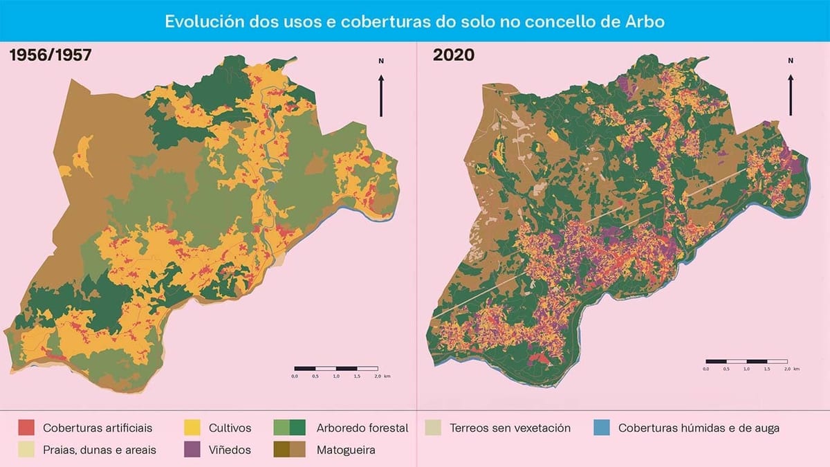 Fotografía que ilustra la noticia: El derecho a quedarse se escribe en la tierra: Arbo, espejo del rural gallego, pierde la mitad de su población en 63 años