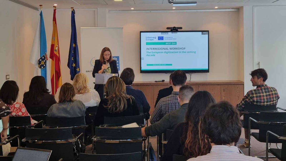 Fotografía que ilustra la noticia: Galicia lidera en Bruxelas un obradoiro europeo sobre dixitalización con IA, cuántica e biotecnoloxía como eixos
