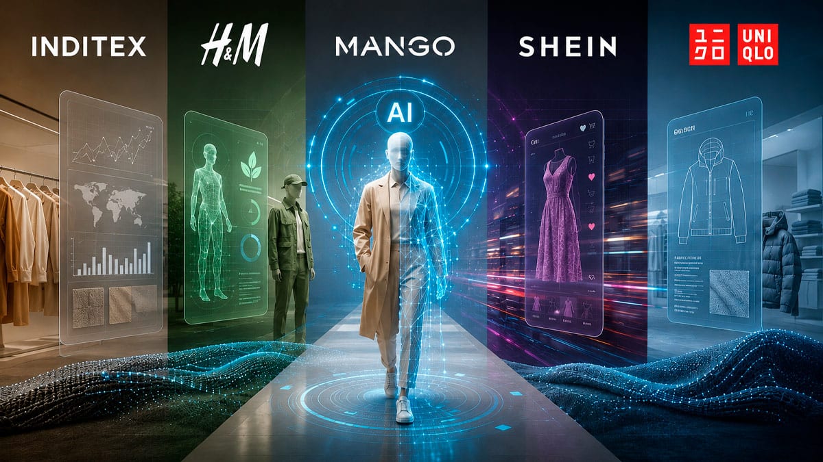 Fotografía que ilustra la noticia: La IA reconfigura la industria textil: así compiten Inditex, H&M, Mango, Shein y Uniqlo