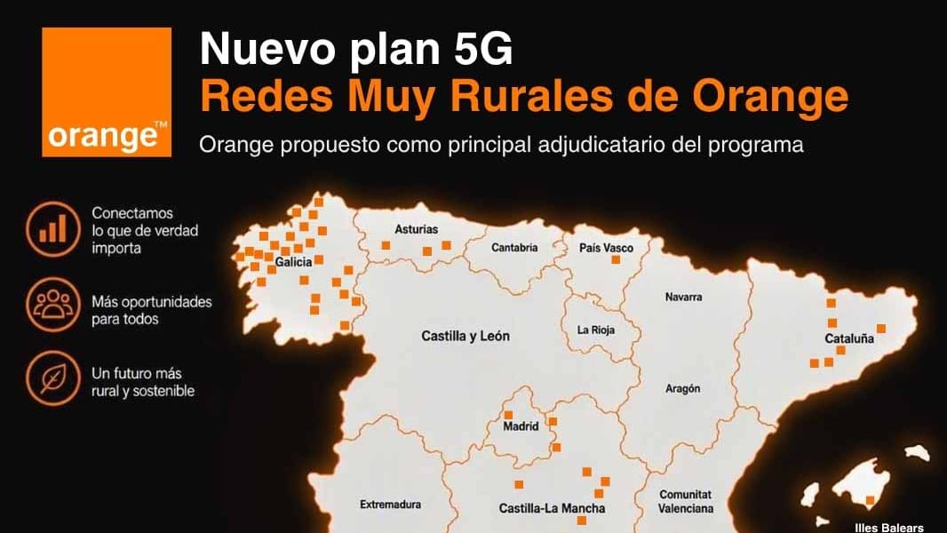 Fotografía que ilustra la noticia: Orange capta 3,98 millones de las ayudas 5G rural para Galicia y Telefónica suma otros 854.660 euros
