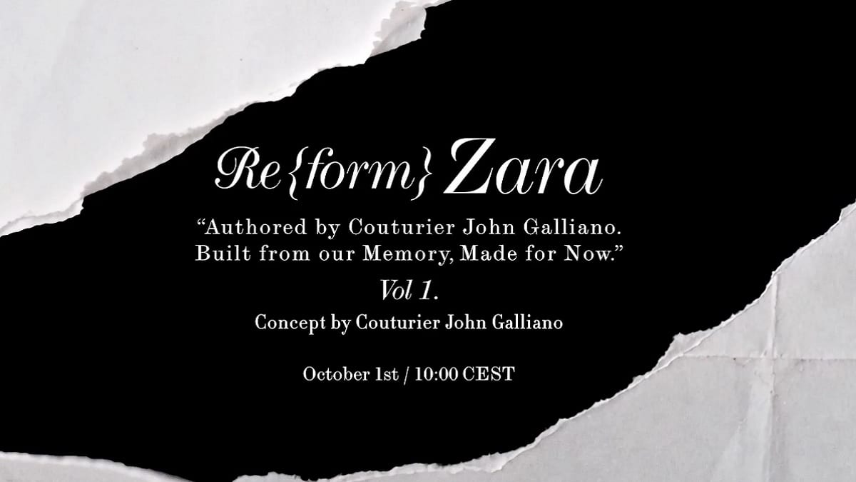 Fotografía que ilustra la noticia: Zara lanza su primera colección con John Galliano el 1 de octubre para escalar en el lujo asequible